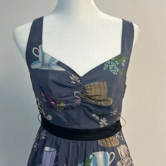 Floreat Anthropologie Teacup Print Dress Size 2 - Picture 3 of 6